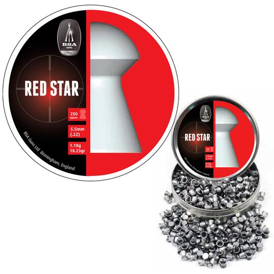 MUNIÇÕES BSA RED STAR CAL. 5,5MM (250 ud)